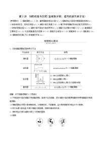 高考生物二轮复习专题1细胞的分子组成、结构及生命历程第2讲细胞的生命历程（含减数分裂、遗传的染色体学说）学案