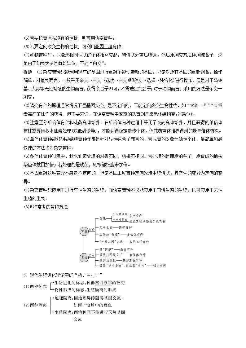 高考生物二轮复习专题4遗传的分子基础、变异和进化第8讲生物变异与进化学案第3页