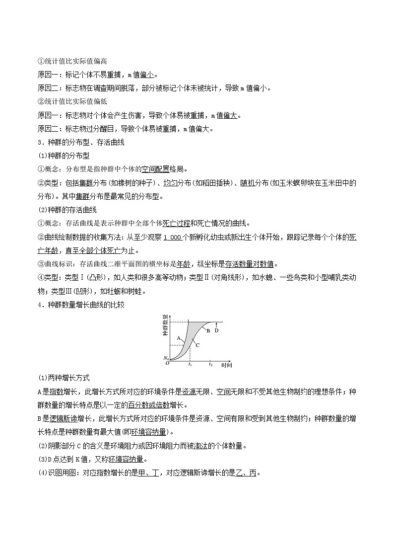 高考生物二轮复习专题6生物与环境第13讲种群和群落学案02