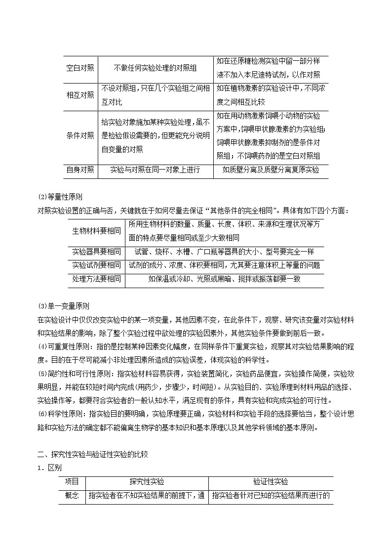 高考生物二轮复习专题7实验与探究第16讲实验设计与评价学案03