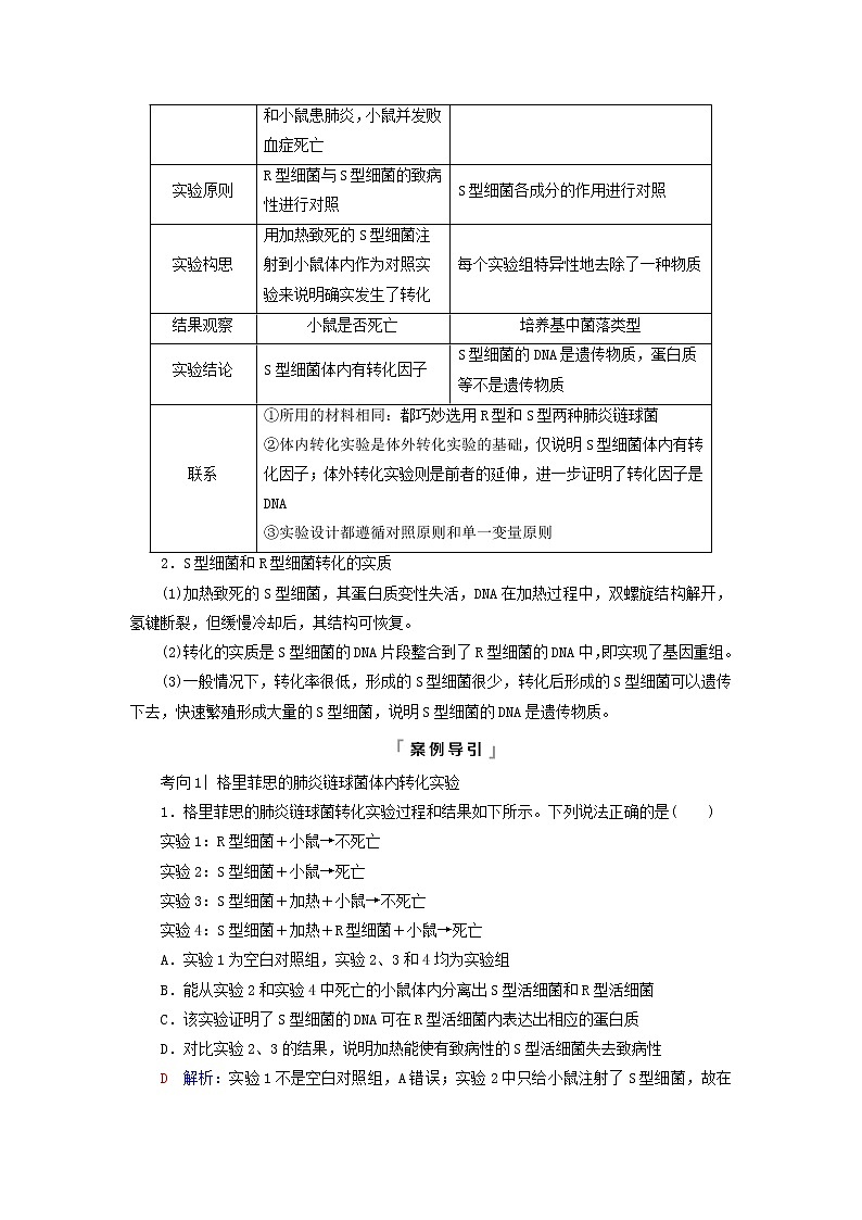 2023版高考生物一轮总复习第6单元基因的本质和表达第17课DNA是主要的遗传物质教师用书03