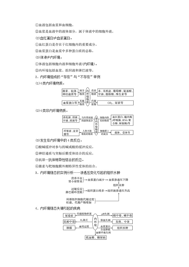 2023版高考生物一轮总复习第8单元生命活动的调节第23课人体的内环境与稳态教师用书03