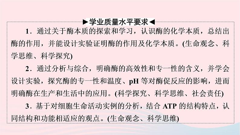 2023版高考生物一轮总复习第3单元细胞的能量供应和利用第7课酶和ATP课件02