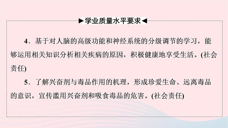 2023版高考生物一轮总复习第8单元生命活动的调节第25课神经冲动的产生和传导神经系统的分级调节及人脑的高级功能课件03