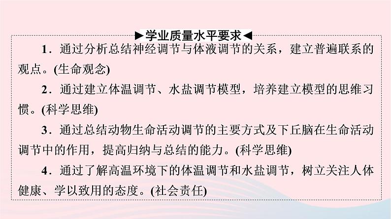 2023版高考生物一轮总复习第8单元生命活动的调节第27课体液调节与神经调节的关系课件02