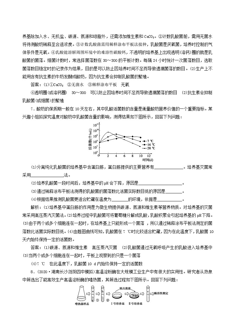 高考生物一轮复习第33讲发酵工程达标练含答案第3页