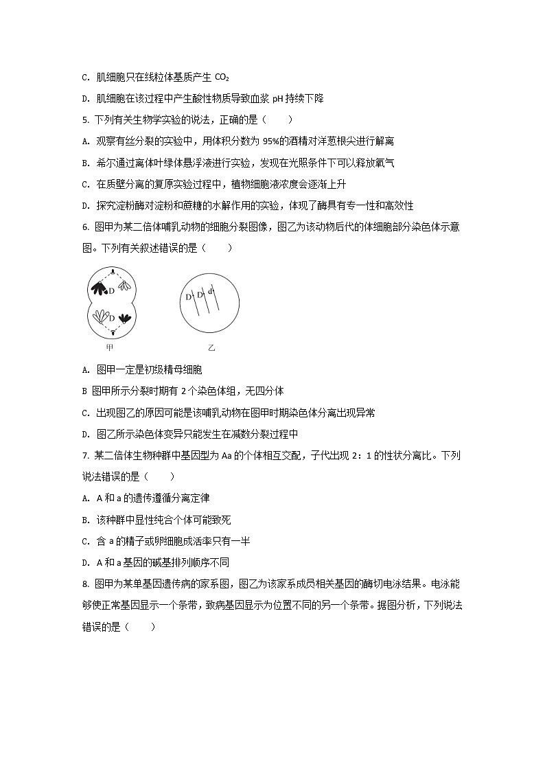 2021-2022学年广东省茂名市普通高中高二下学期期末教学质量监测生物试题Word版含答案02