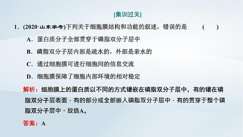 2022新教材高中生物综合素养提升第3章细胞的基本结构课件新人教版必修104