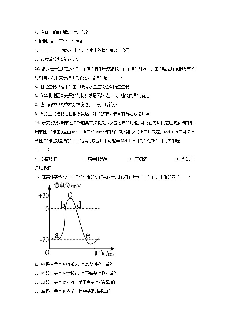 2021-2022学年吉林省长春市第六中学高二上学期第三学程考试生物试题Word版含答案第3页