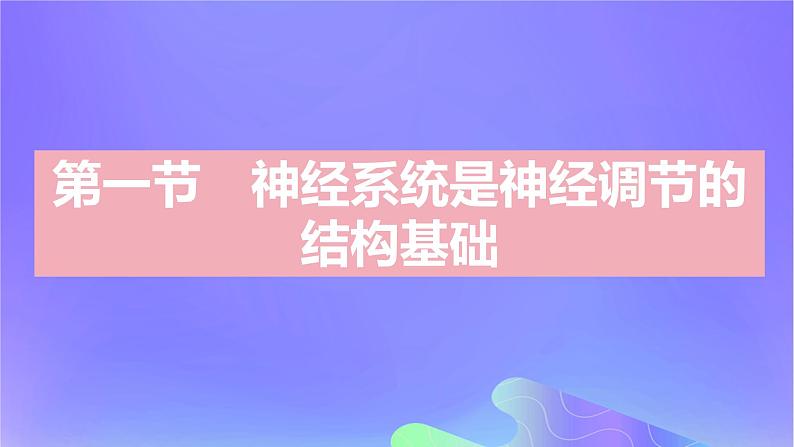 2022_2023学年高中生物第二章神经调节课时1课件浙科版选择性必修102