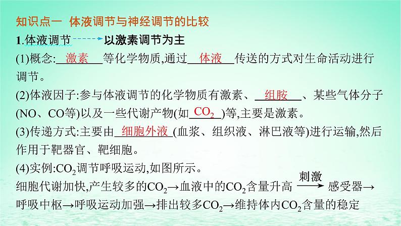 2022_2023学年新教材高中生物第3章体液调节第3节体液调节与神经调节的关系课件新人教版选择性必修105