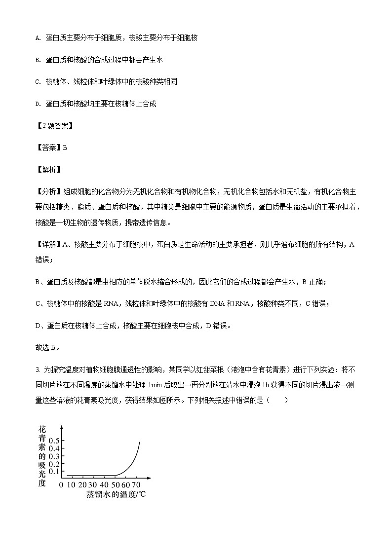 2021—2022学年湖南省长沙市长郡中学高一下学期期中生物试题含解析02