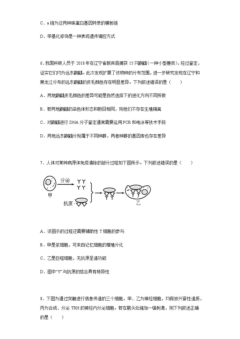 2022届辽宁省大连市高三二模生物试题含解析03