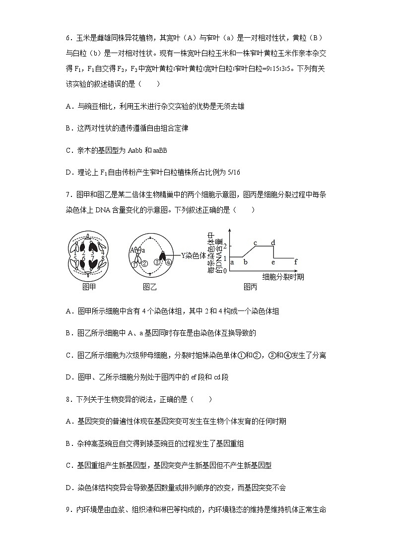 2022届辽宁省辽阳市高三一模生物试题含解析03