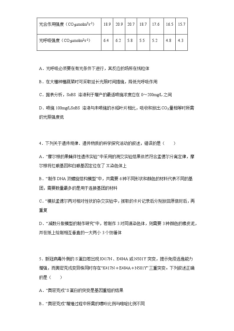 2022届辽宁省东北育才双语学校高三决胜高考最后一卷生物试题含解析02