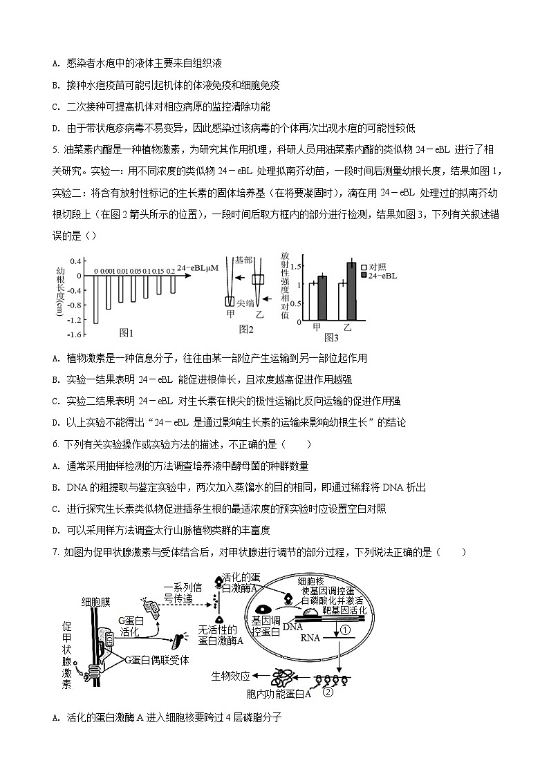 2022届湖北省武汉二中部分重点中学高三下学期4月联考试题生物含答案第2页