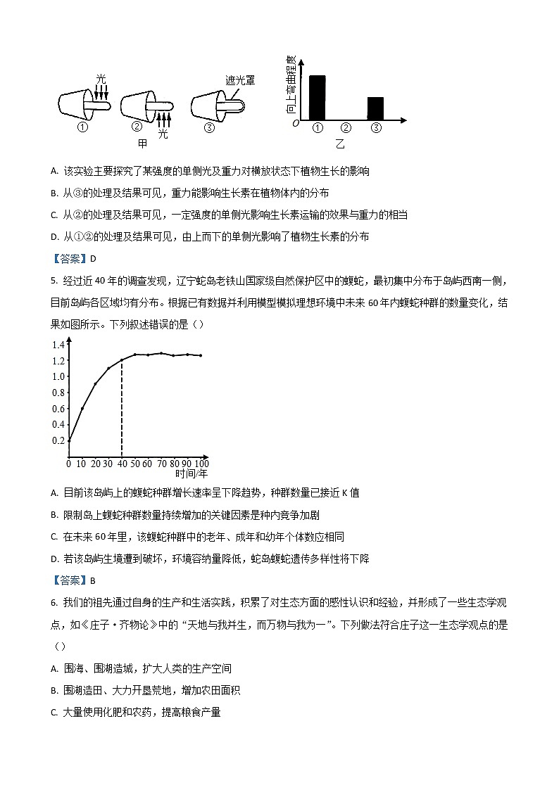 2022汕尾高二下学期期末考试生物含答案02