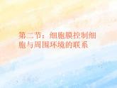 2.2细胞膜控制细胞与周围环境的联系课件浙科版（2019）高中生物必修一(共33张PPT)