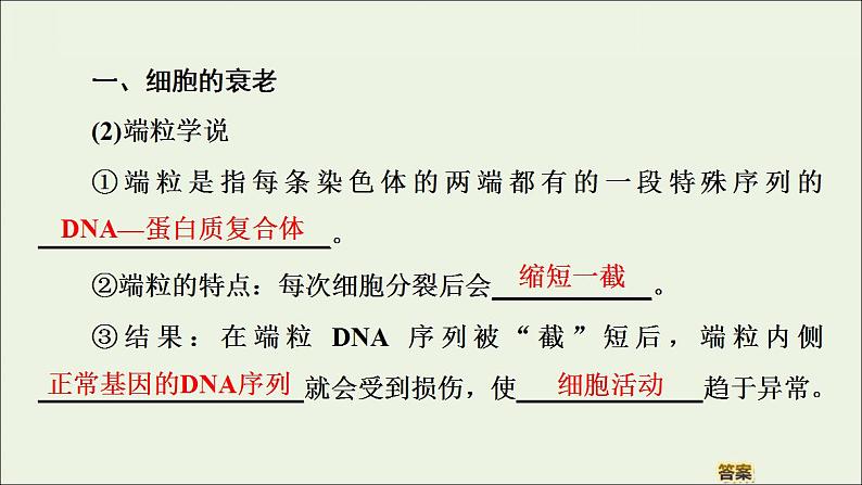 高中生物必修一 《第3节 细胞的衰老和死亡》获奖说课课件07