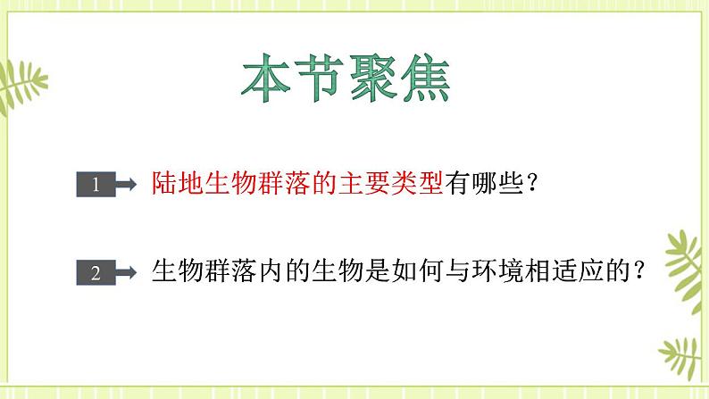 2.2群落的主要类型 课件+教案 人教版高中生物选择性必修二02