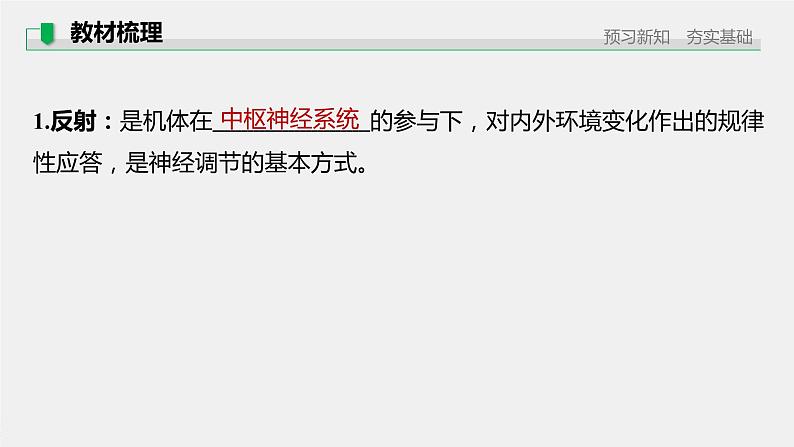 第一章人体稳态维持的生理基础  第一节　神经调节 第3课时 神经调节的基本方式是反射（学案+课件）05