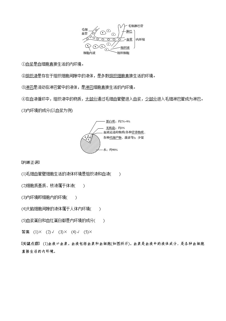 高中生物苏教版（2019）选择性必修一第二章 人体内环境与稳态 第一节 内环境的稳态（学案+课件）02