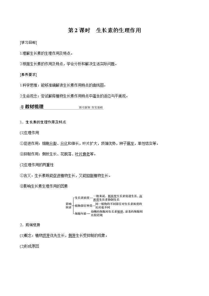 第四章 第一节 第2课时 生长素的生理作用第1页