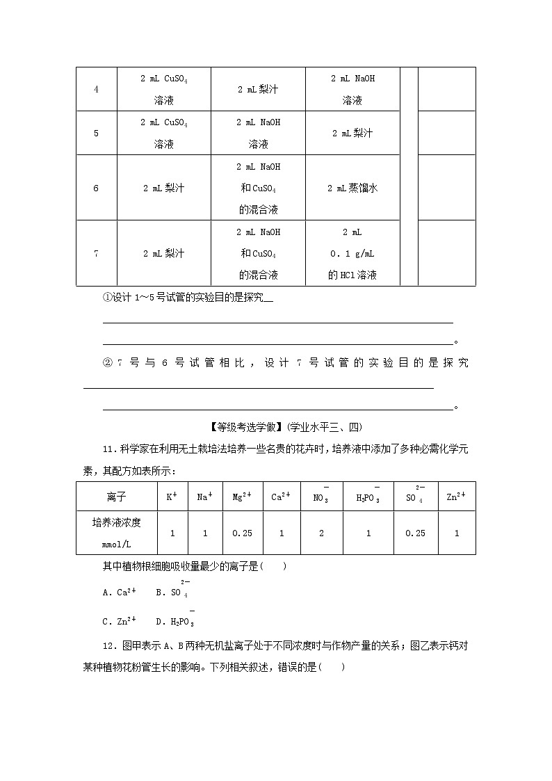 2022_2023学年新教材高中生物课后分层检测案3细胞中的元素和化合物新人教版必修1第3页