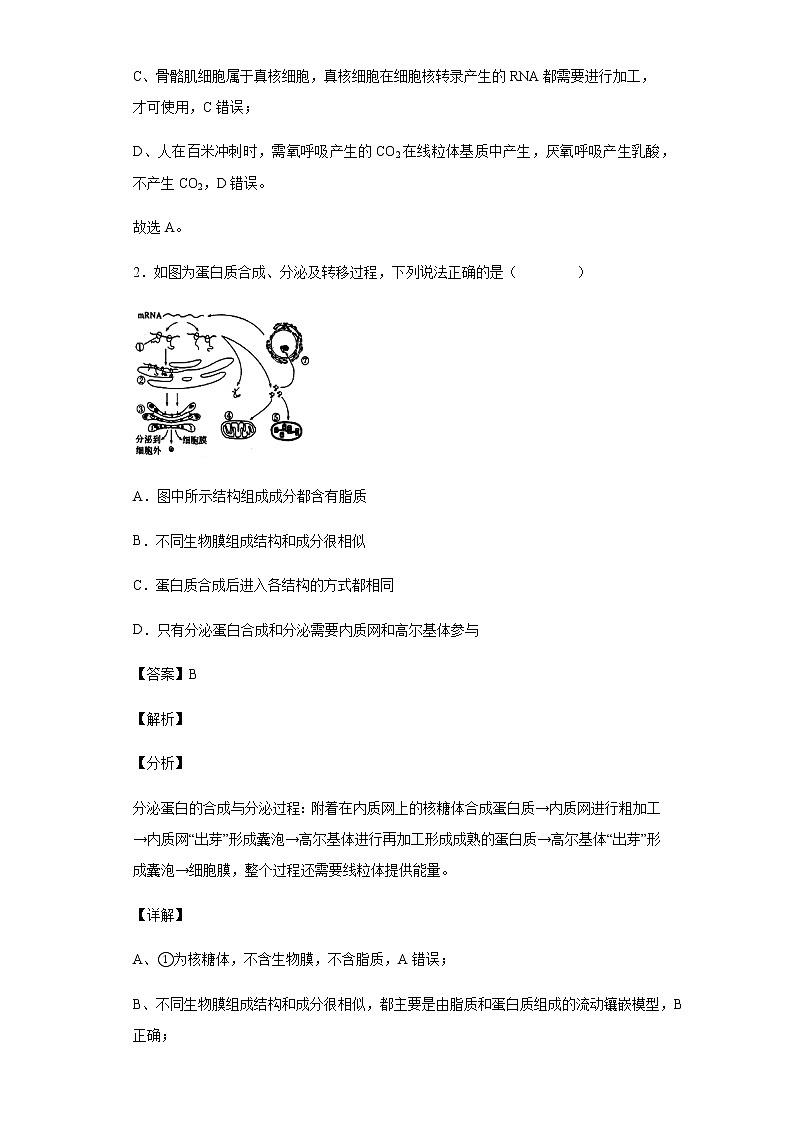 2022届江苏省连云港市高三高考考前模拟考试（三）生物试题含答案第2页