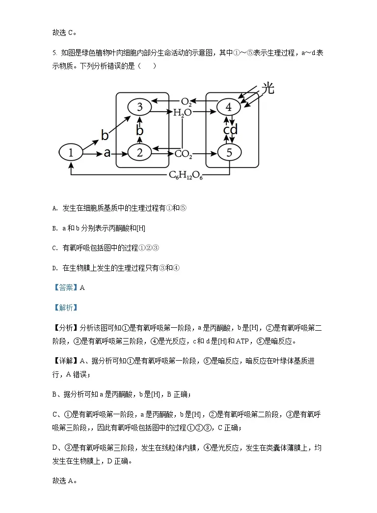 21 22学年广西省贵港市江南中学高二12月月考生物 理科 试题含解析 教习网 试卷下载