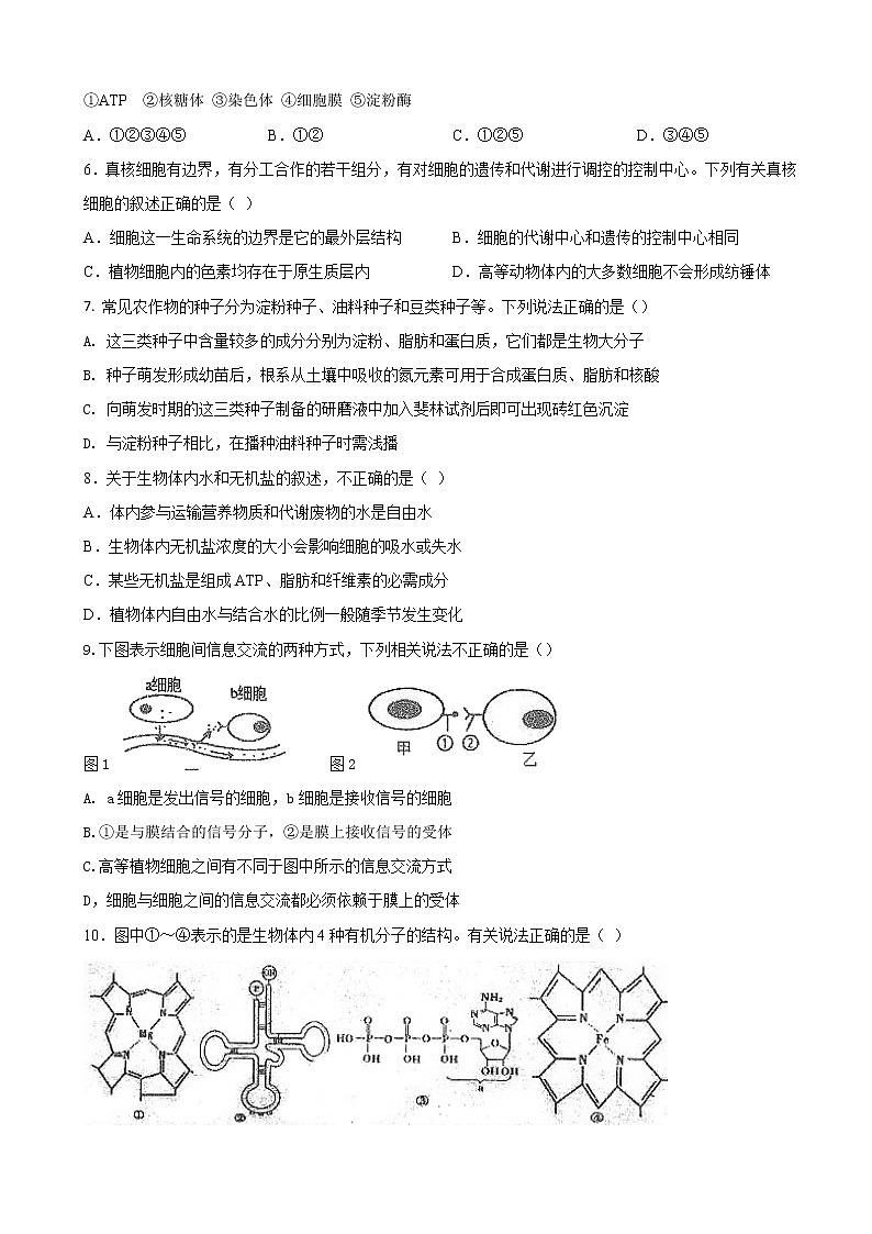 2023届黑龙江省双鸭山市第一中学高三上学期开学考试生物试题02