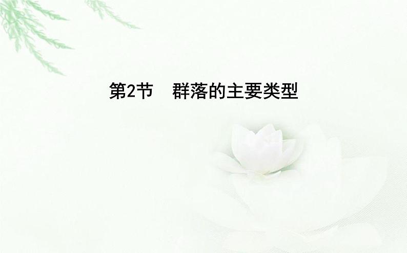 人教版高中生物选择性必修2第2章第2节群落的主要类型课件第1页