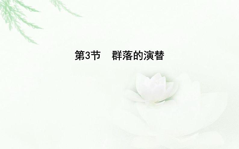 人教版高中生物选择性必修2第2章第3节群落的演替课件第1页