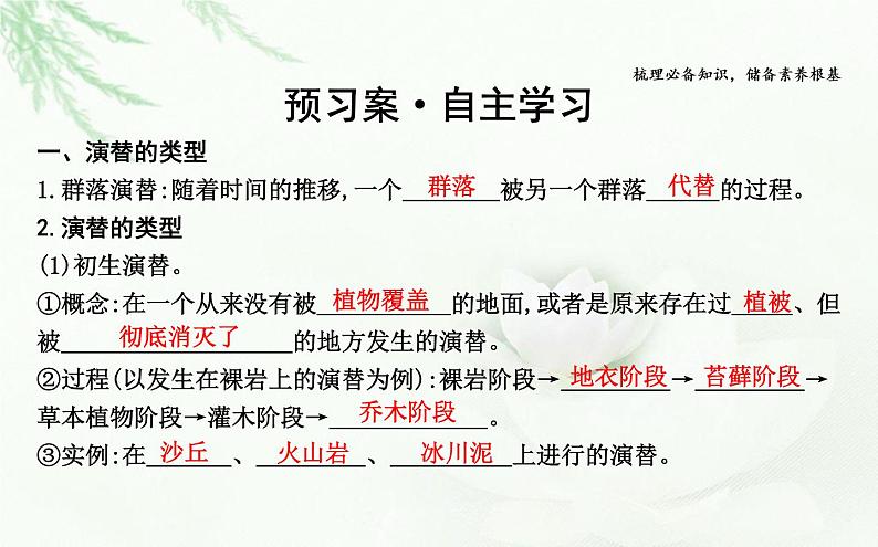 人教版高中生物选择性必修2第2章第3节群落的演替课件第4页