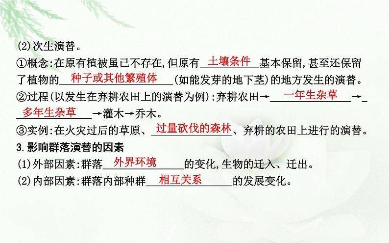 人教版高中生物选择性必修2第2章第3节群落的演替课件第5页