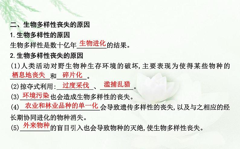 人教版高中生物选择性必修2第4章第2节生物多样性及其保护课件第6页