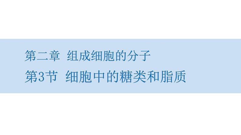 人教版高一生物必修一课件2.3细胞中的糖类和脂质01