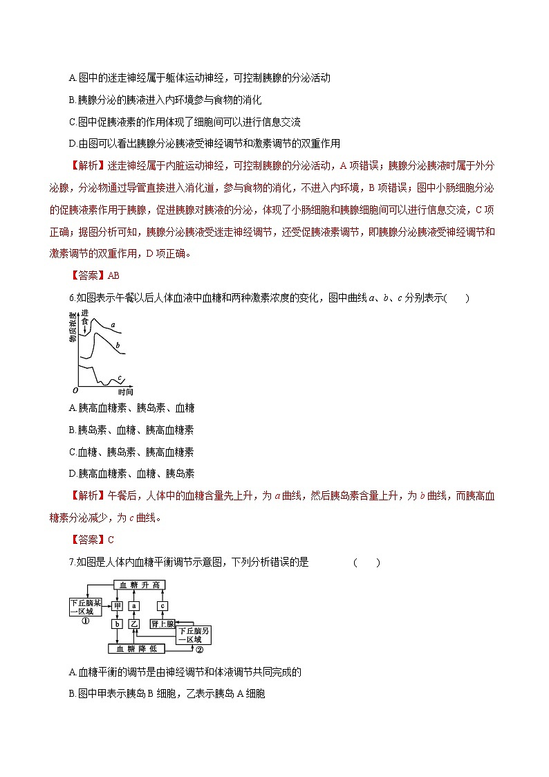 第3章+体液调节B卷-2022-2023学年高二生物学同步单元AB卷（2019人教版选择性必修1）03