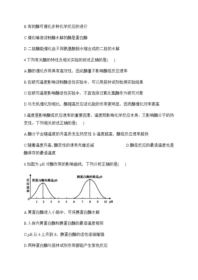 2022-2023学年人教版（2019）必修一生物单元测试AB卷 第5章 细胞的能量供应和利用 A卷 夯实基础部分有解析02