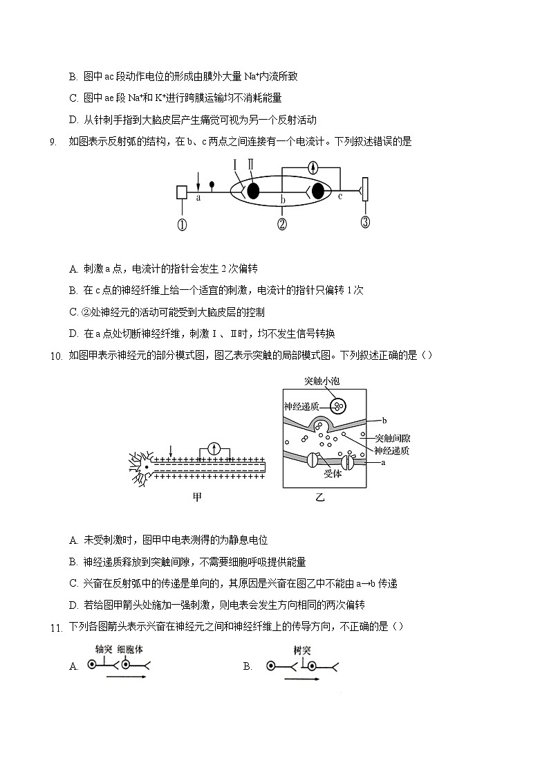 第2章 章末检测-2022-2023学年高二生物课后培优练（人教版选择性必修1）03