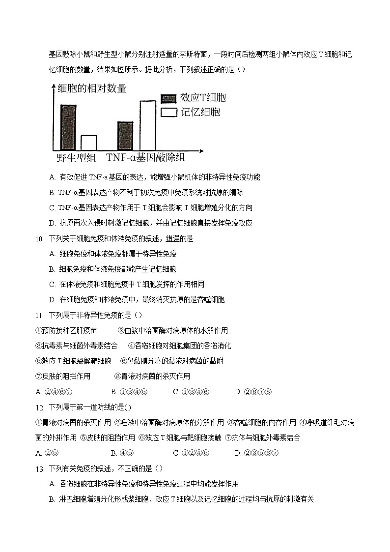 第4章 章末检测-2022-2023学年高二生物课后培优练（人教版选择性必修1）03