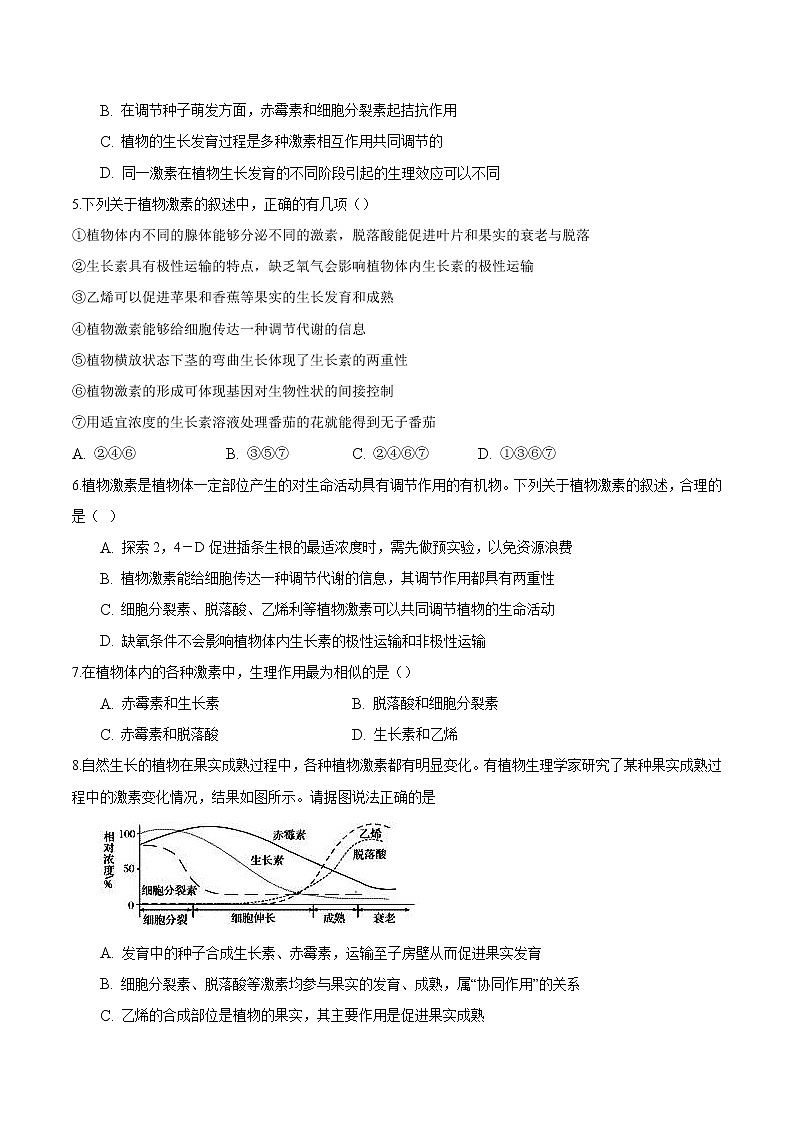 第5章 章末检测-2022-2023学年高二生物课后培优练（人教版选择性必修1）02