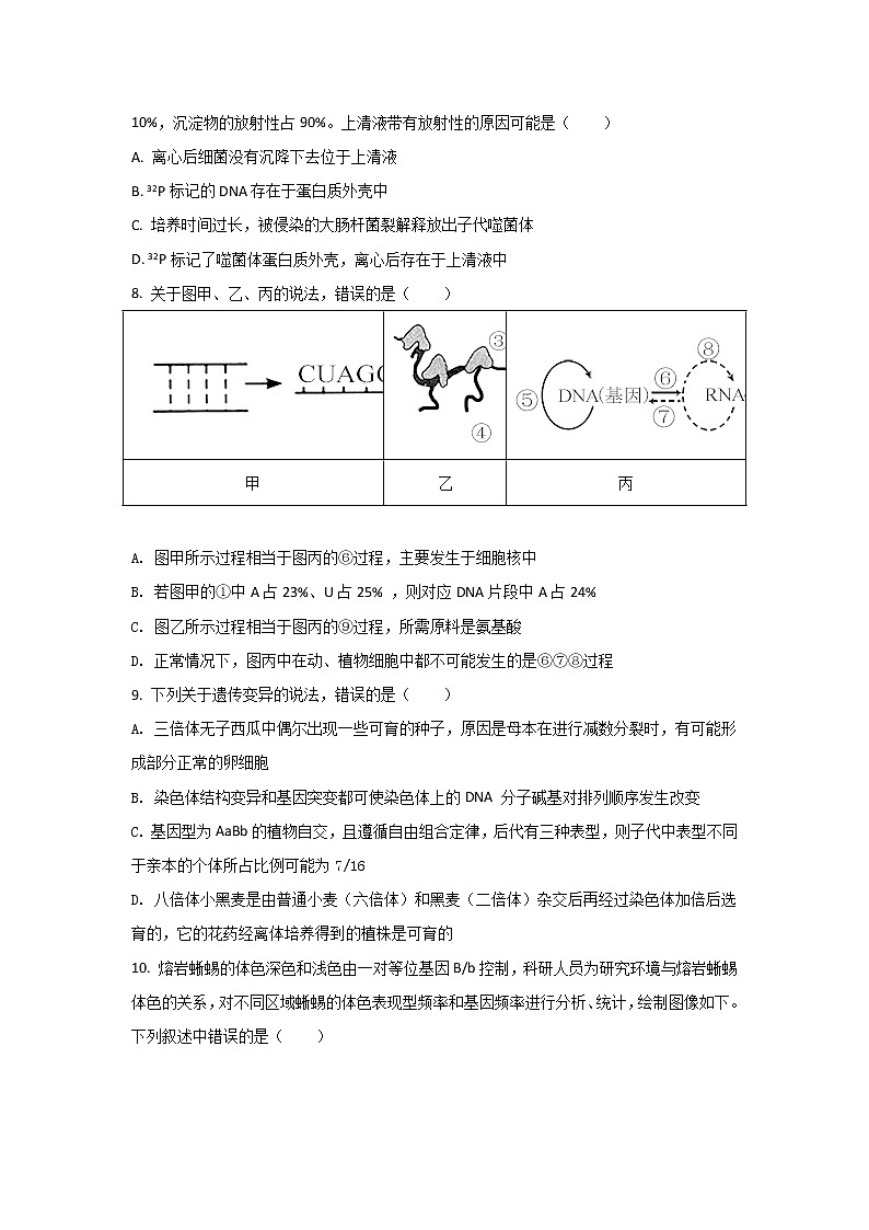 2021-2022学年安徽省青阳县第一中学（青阳中学老校区）高二下学期3月月考生物试题含答案第3页