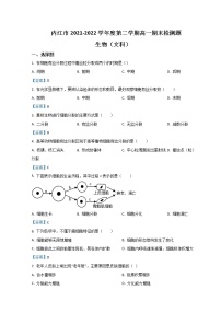 2021-2022学年四川省内江市高一下学期期末检测试题生物（文）含答案