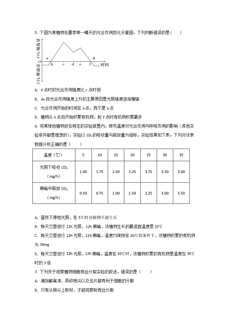 2021-2022学年四川省遂宁中学校高一下学期6月月考生物试卷含解析02
