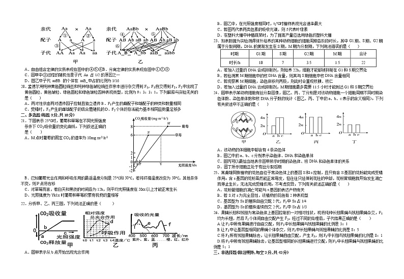 江西省金溪县第一中学2021-2022学年高一下学期第一次月考生物试卷 （Word版含答案）第3页
