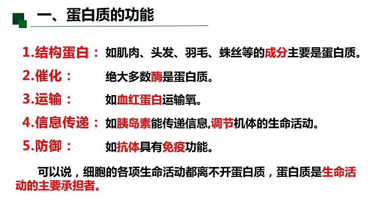 2.4 蛋白质是生命活动的主要承担者（第一课时）-2022-2023学年高一生物同步备课优质课件（人教版2019必修1）第6页