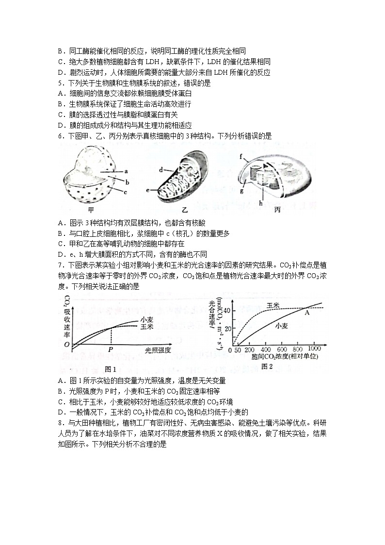 河北省保定市部分学校2022-2023学年高三上学期第一次月考生物试题含答案第2页