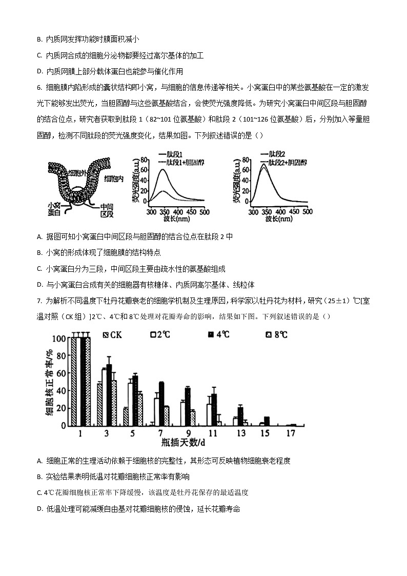 2023重庆市高三上学期9月第一次质量检测生物试题含答案第2页