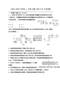 2023襄阳襄州区一中高二上学期9月月考生物试题含答案